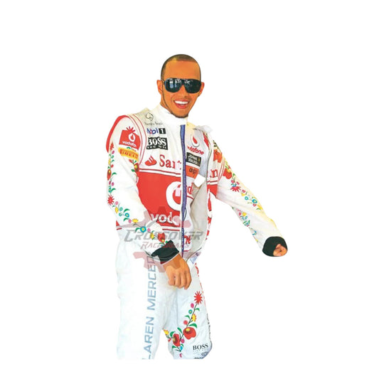 2008 Lewis Hamilton McLaren embroidered F1 racing suit full view