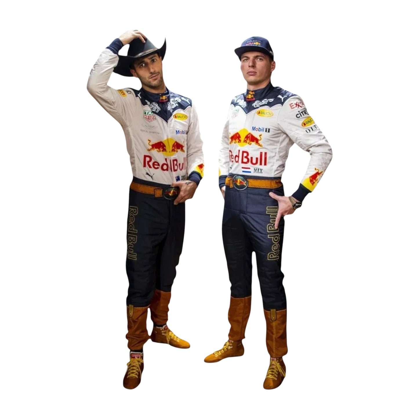 2018 Max Verstappen Special Edition Red Bull Cowboy Racing Suit