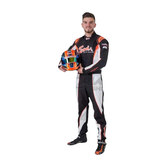 2018 Sodi Kart Sparco overall go kart racing suit front view