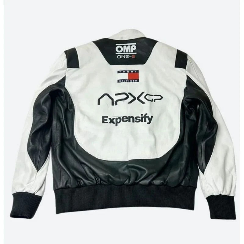 Brad Pitt F1 Black & White Racer Softshell Jacket | Motorsport Style