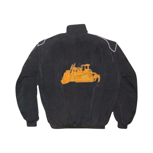 CAT Caterpillar Bulldozer Black Racing Jacket