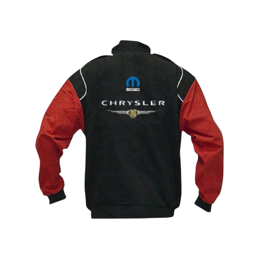 Chrysler Mopar Retro Racing Jacket Black Red Edition