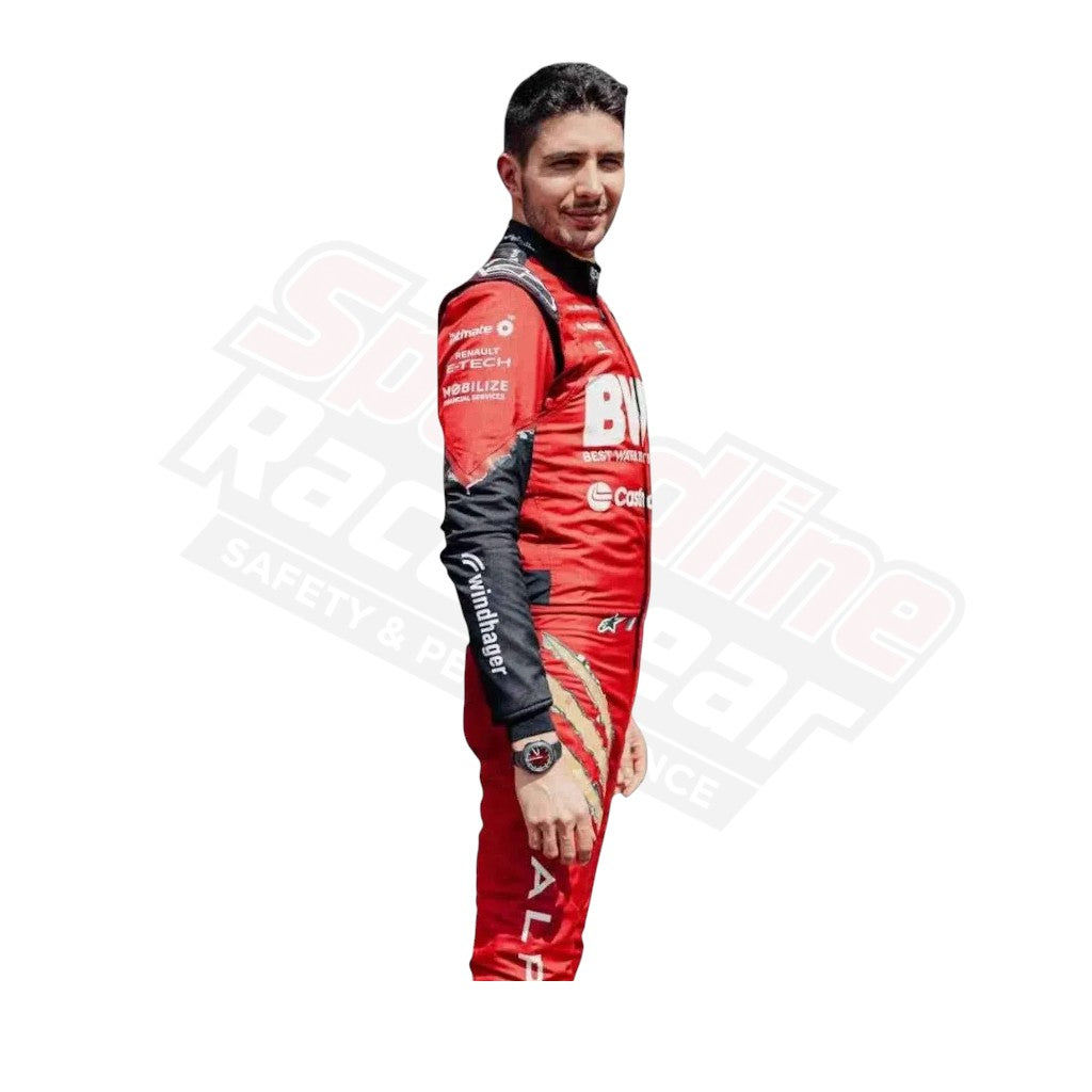 Esteban Ocon 2024 BWT F1 race suit front view