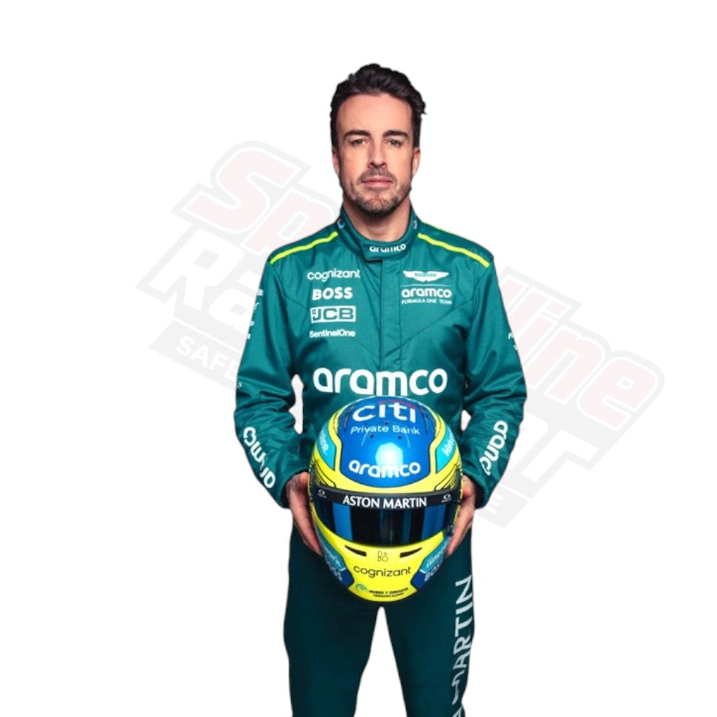 Fernando Alonso 2024 Aston Martin F1 Race Suit Front