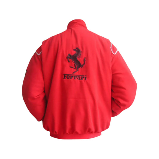 Ferrari F1 Red Vintage Racing Jacket Motorsport Style