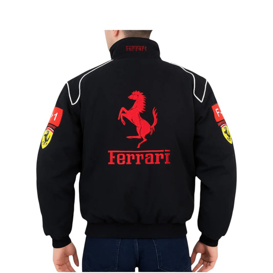 Ferrari F1 Vintage Scuderia Racing Jacket Black