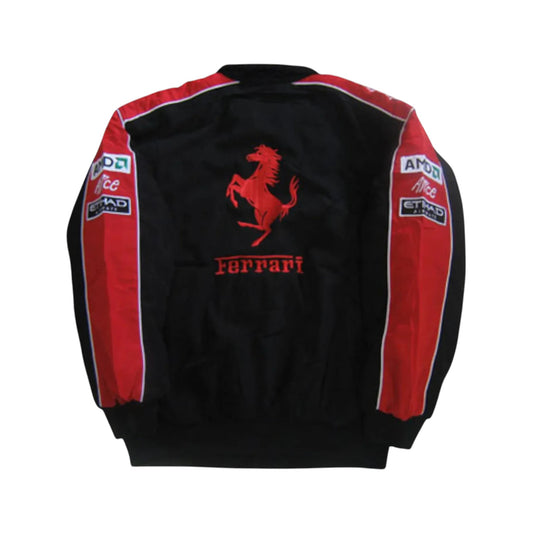 Ferrari Formula 1 Racing Vintage Jacket Red and Black