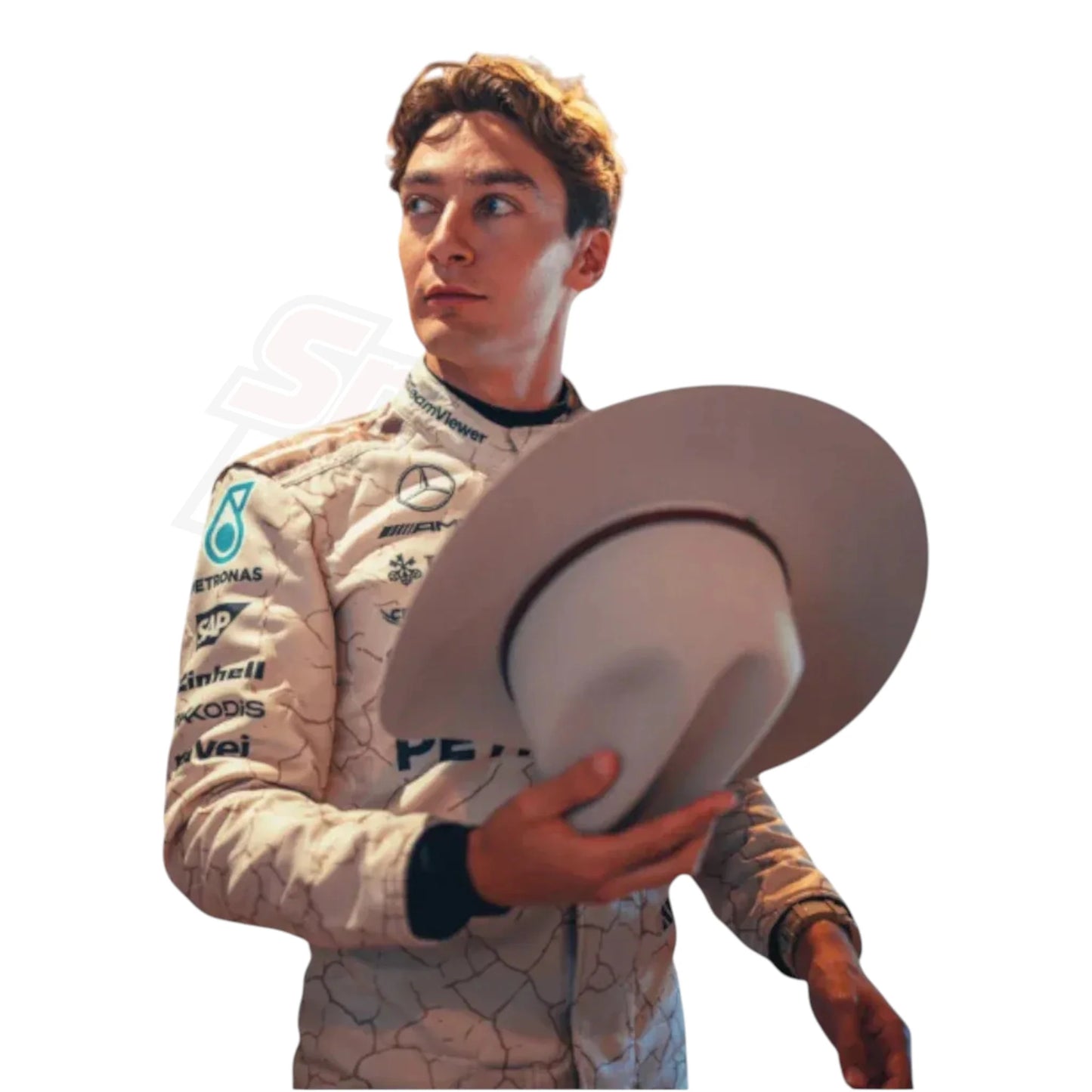Full Body 2025 Mercedes AMG F1 Suit Display