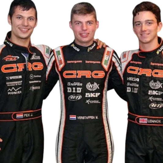 Go-kart racing suit CRG driver Max front view