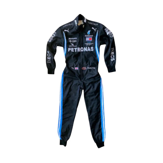 Lewis Hamilton 2020 Mercedes-AMG Petronas F1 embroidery race suit front view