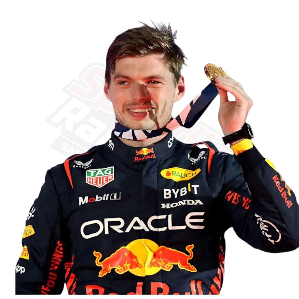 Max Verstappen 2024 racing suit full body display