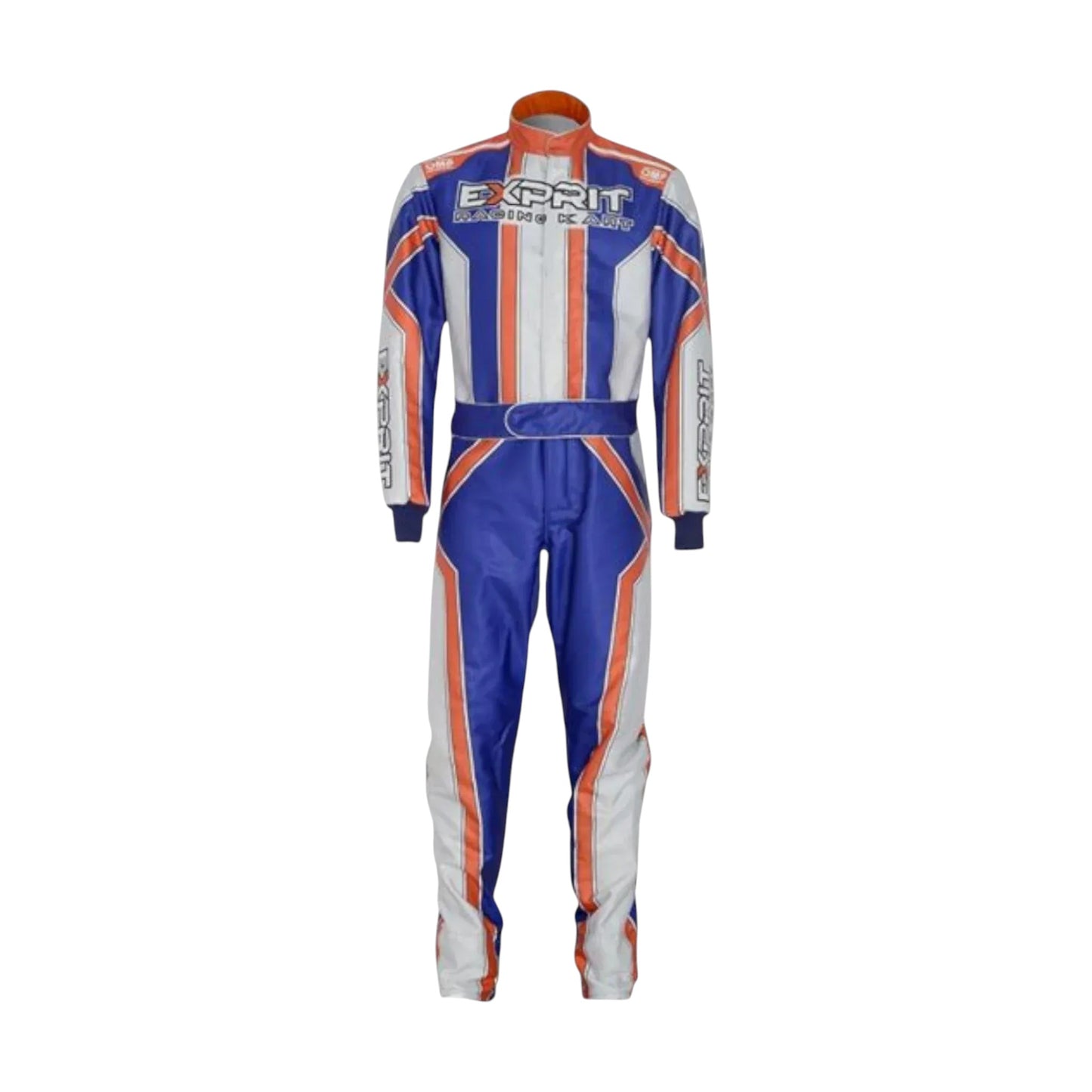 OMP Exprit go kart racing overall driver suit front view