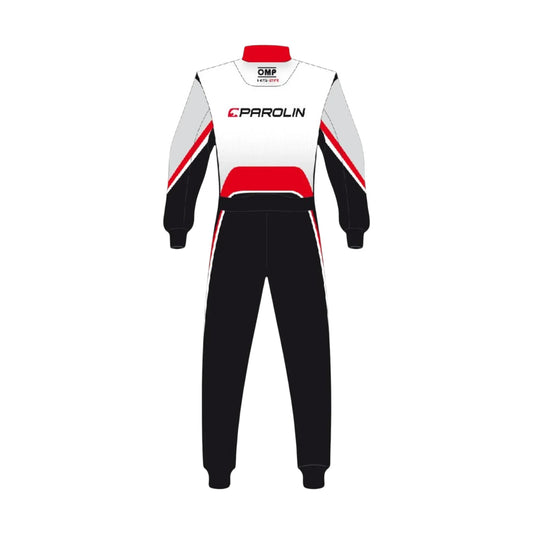 Parolin MotorSports OMP kart racing suit design