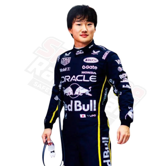 Red Bull Racing F1 2025 suit embroidery close-up