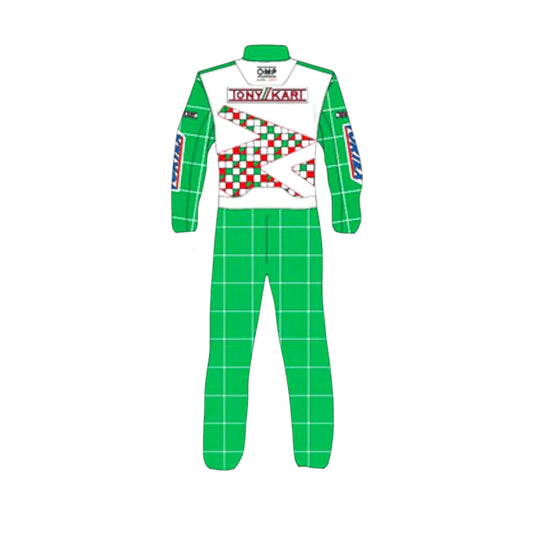 Tony Kart sublimation printed overall driver go karting suit back