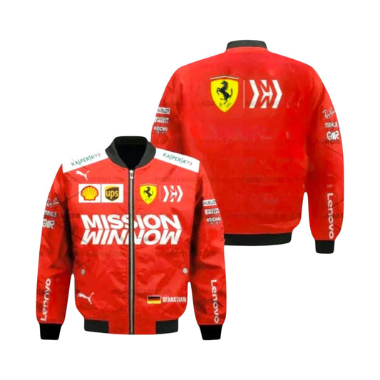 Sebastian Vettel 2019 Mission Ferrari F1 Vintage Jacket