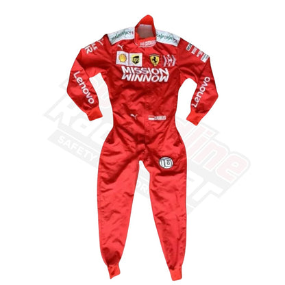 2019 Charles Leclerc Ferrari Mission Winnow F1 race suit front