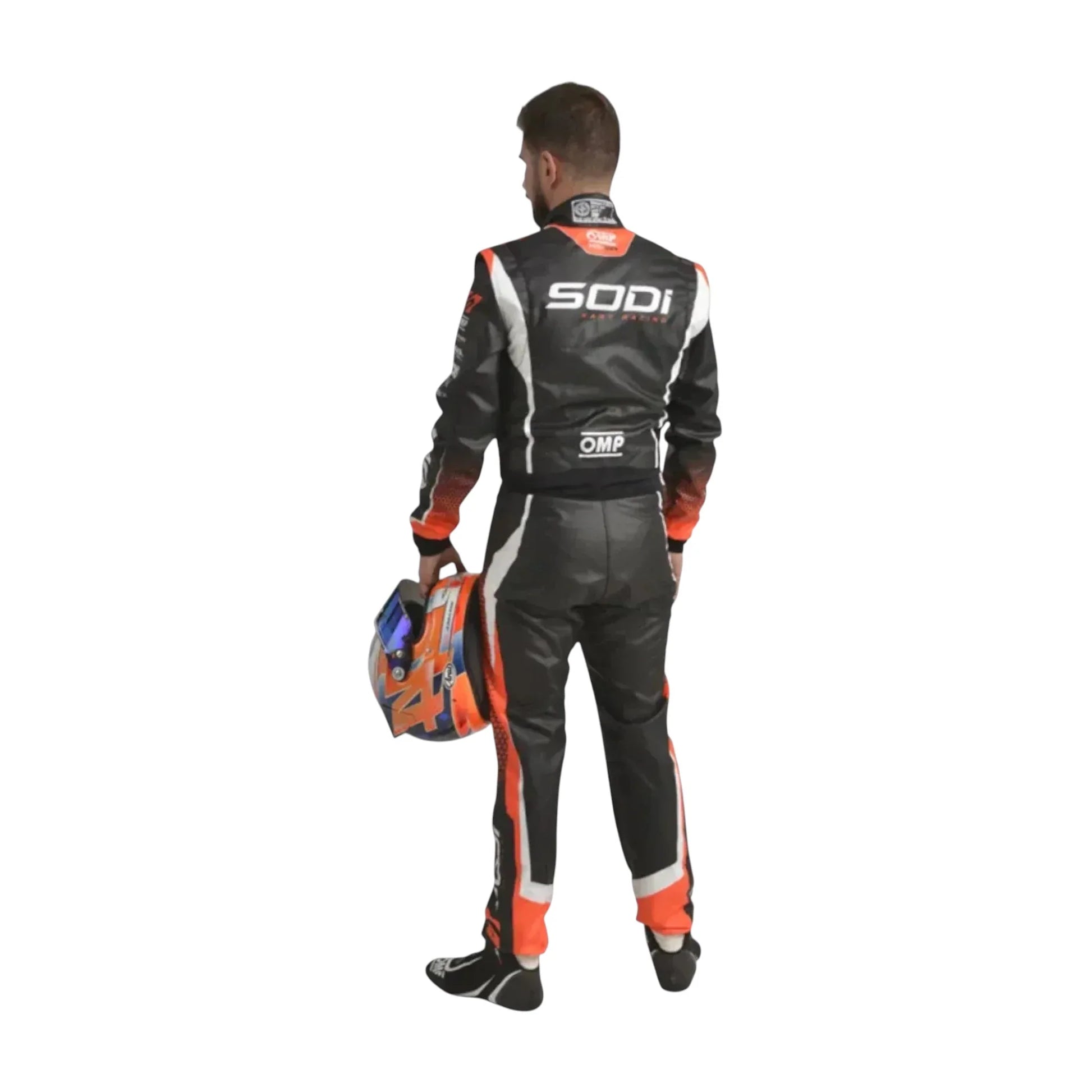 2022 Sodi Kart OMP sublimation printed go kart racing suit back view