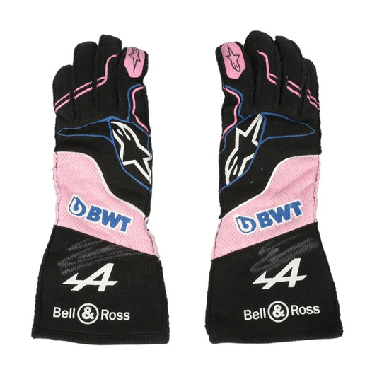 2023 Esteban Ocon Miami GP Weekend Worn Race Gloves SpeedLine Racewear 715060