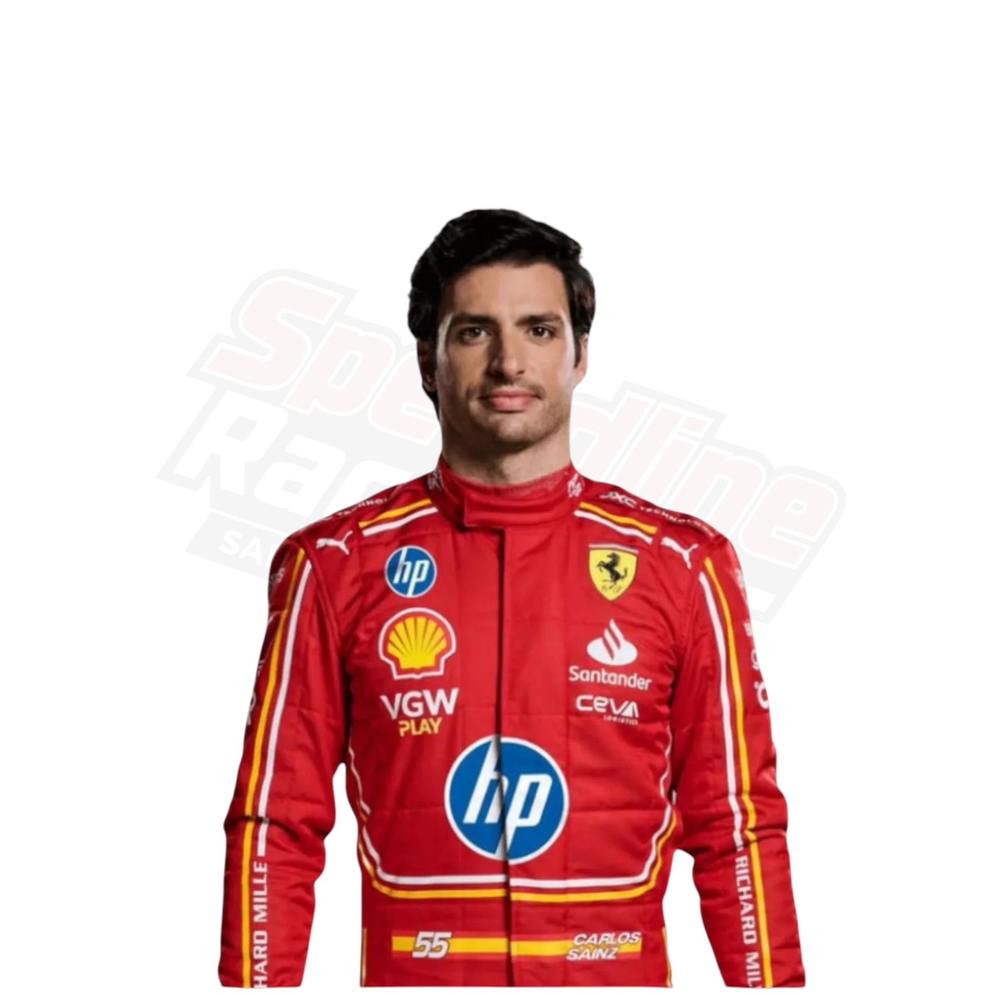 2024 Carlos Sainz Monaco GP Ferrari Race Suit front view