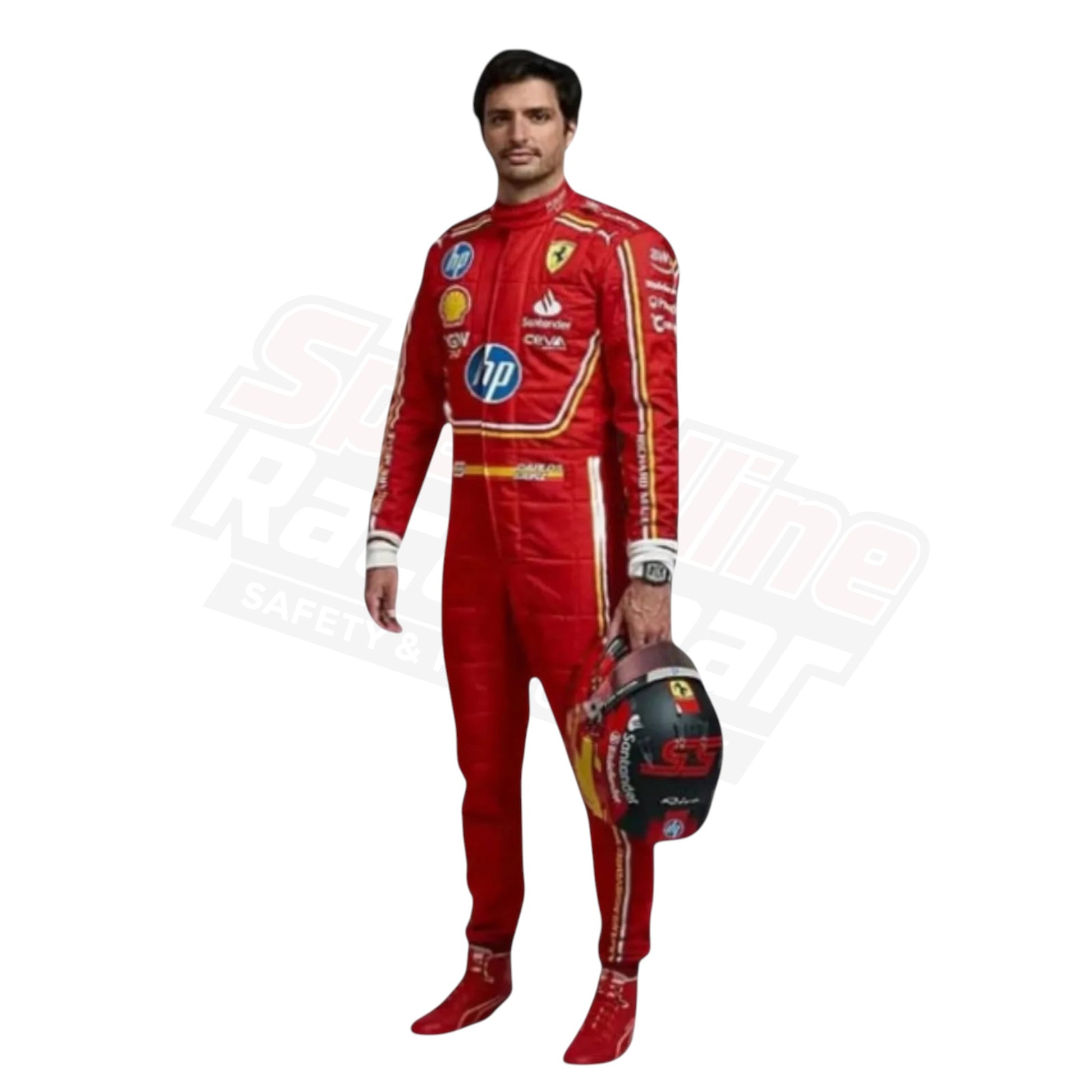 2024 Carlos Sainz Monaco GP Ferrari Race Suit front view
