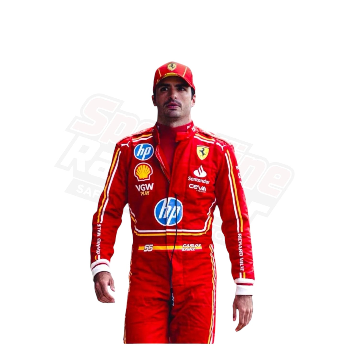 2024 Carlos Sainz Monaco GP Ferrari Race Suit front view