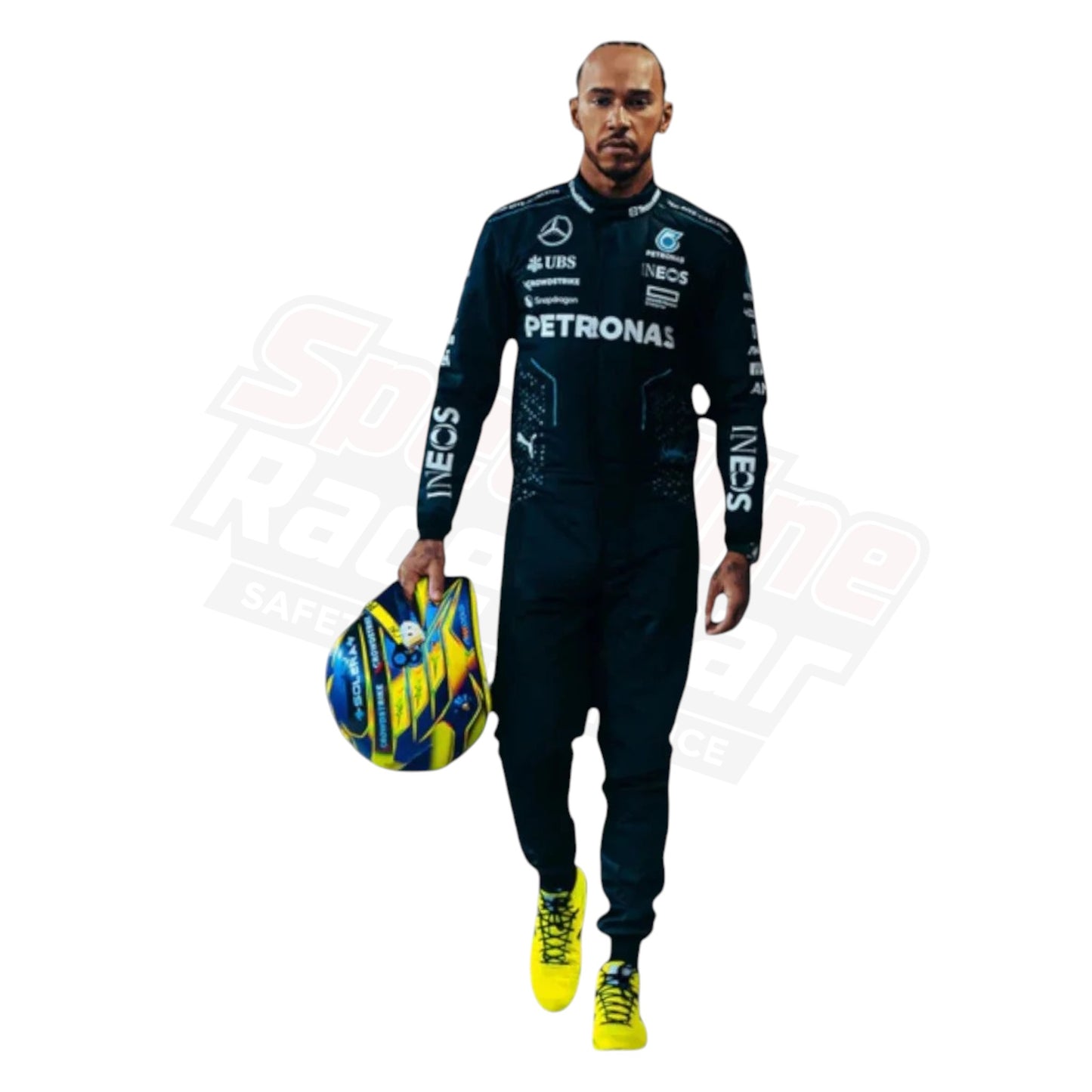 Lewis Hamilton 2024 Formula 1 Suit Detail