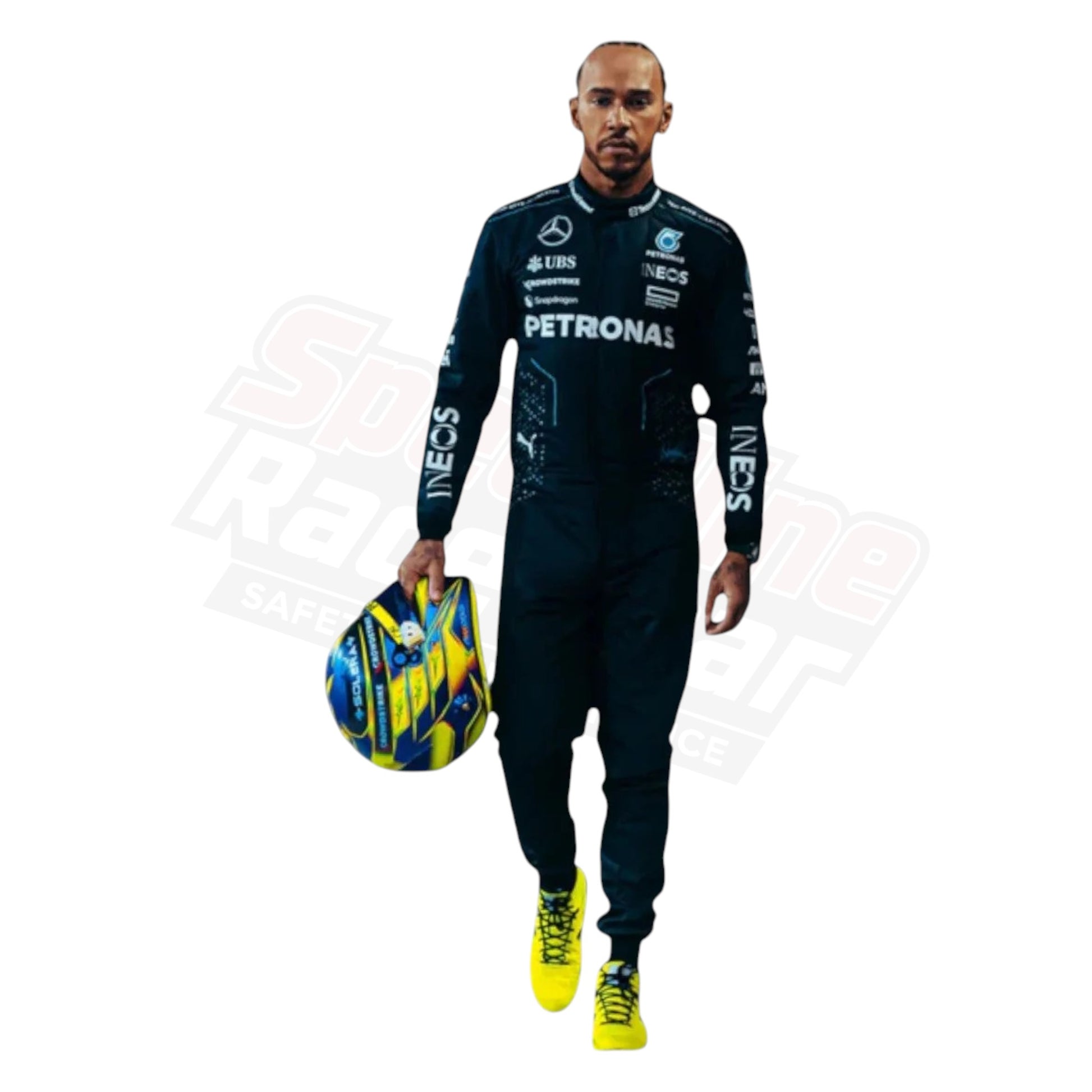 Lewis Hamilton 2024 Formula 1 Suit Detail