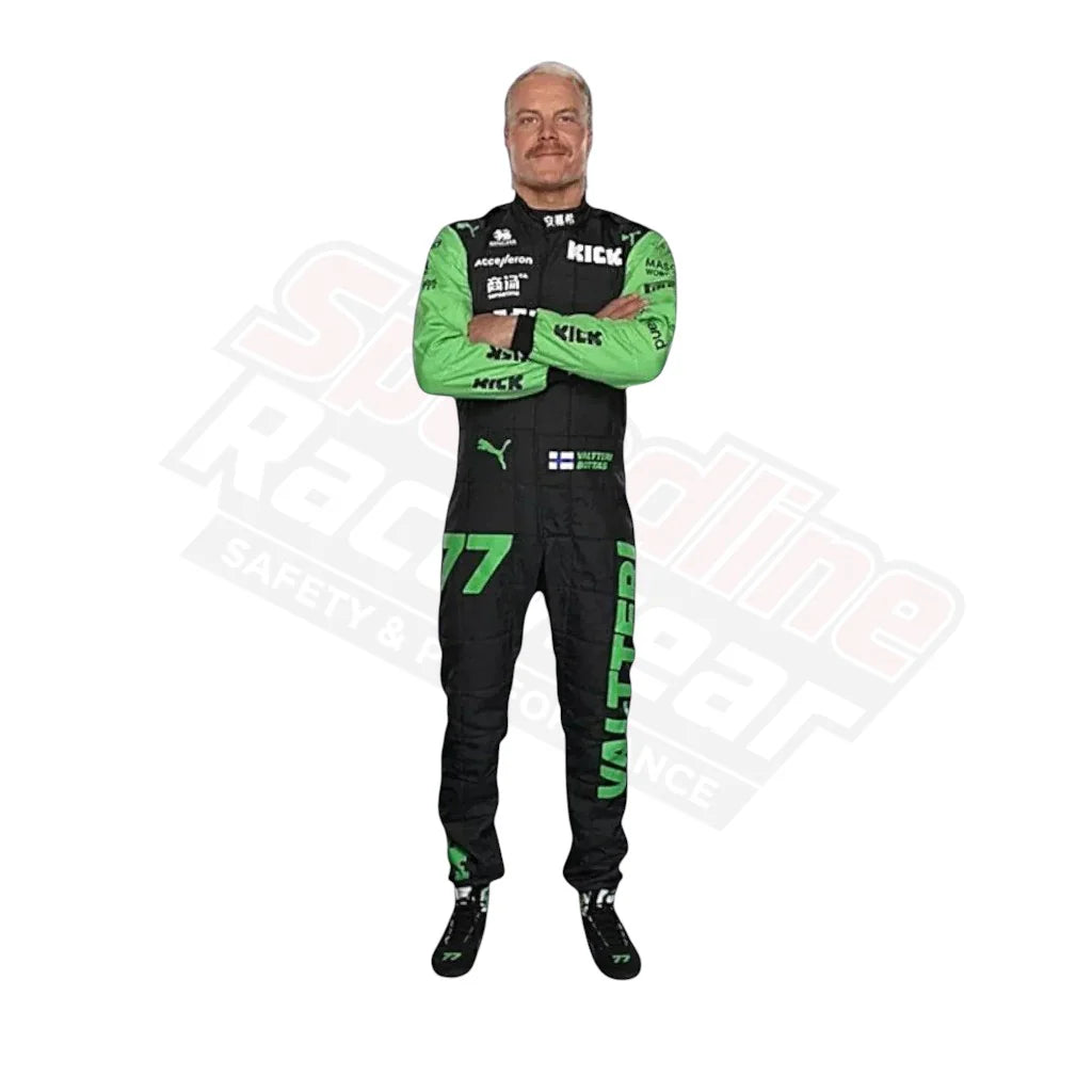 2024 Bottas Kick Sauber F1 Team Stake Race Suit front view