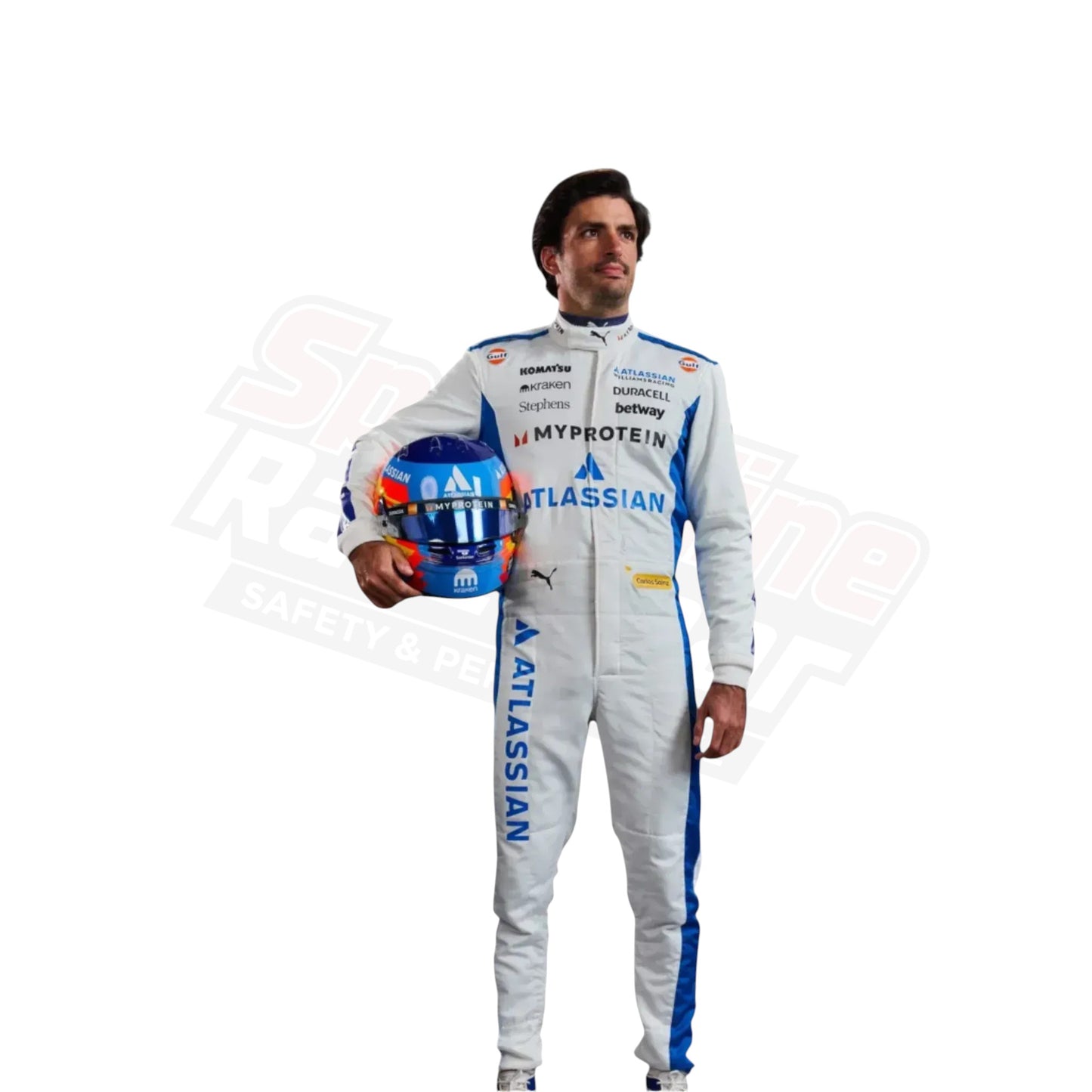 2025 Williams Carlos Sainz F1 Race Suit Replica Front View
