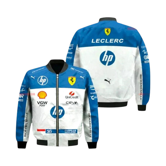 2025 Charles Leclerc Ferrari HP F1 Vintage Racing Jacket