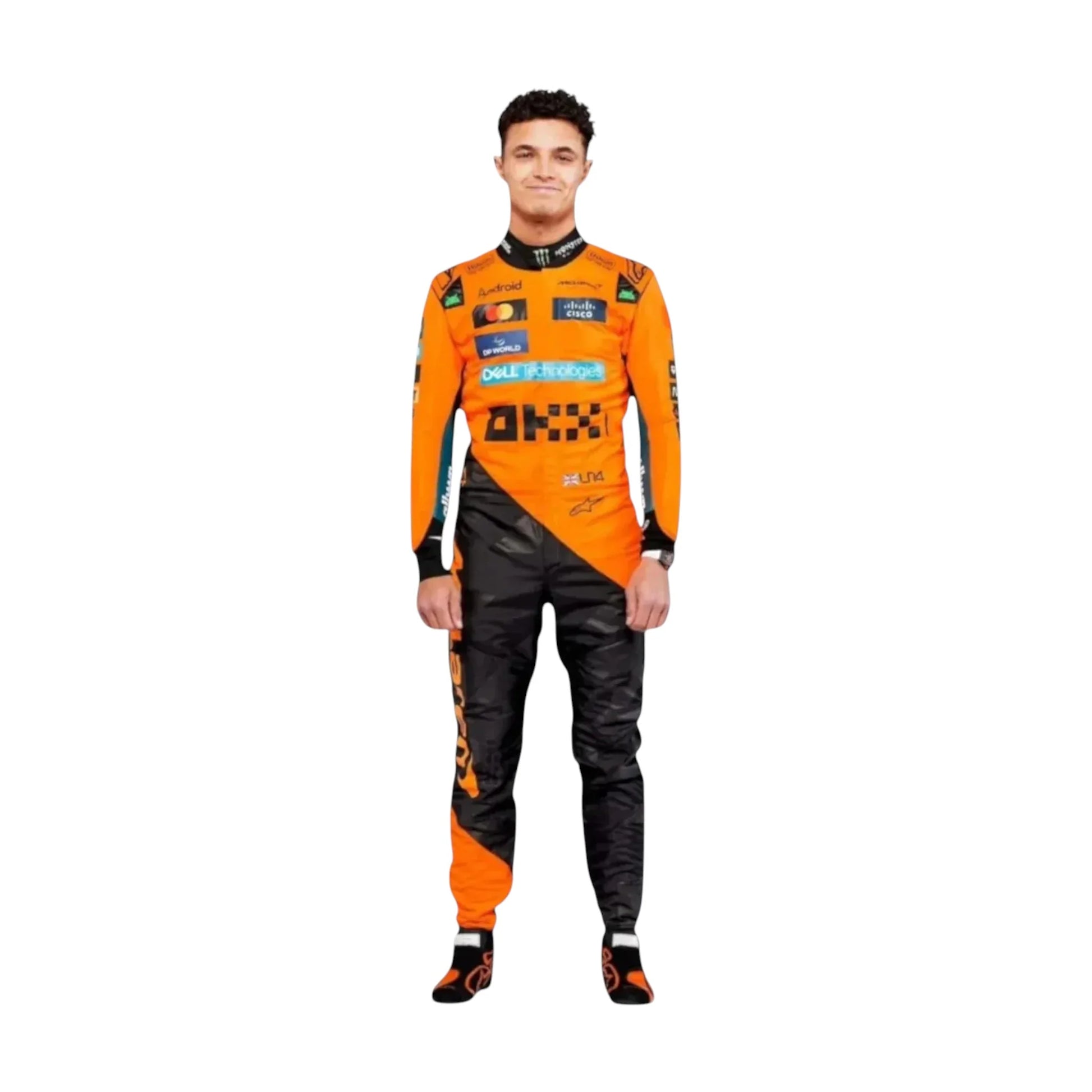2025 McLaren Formula One race suit close up