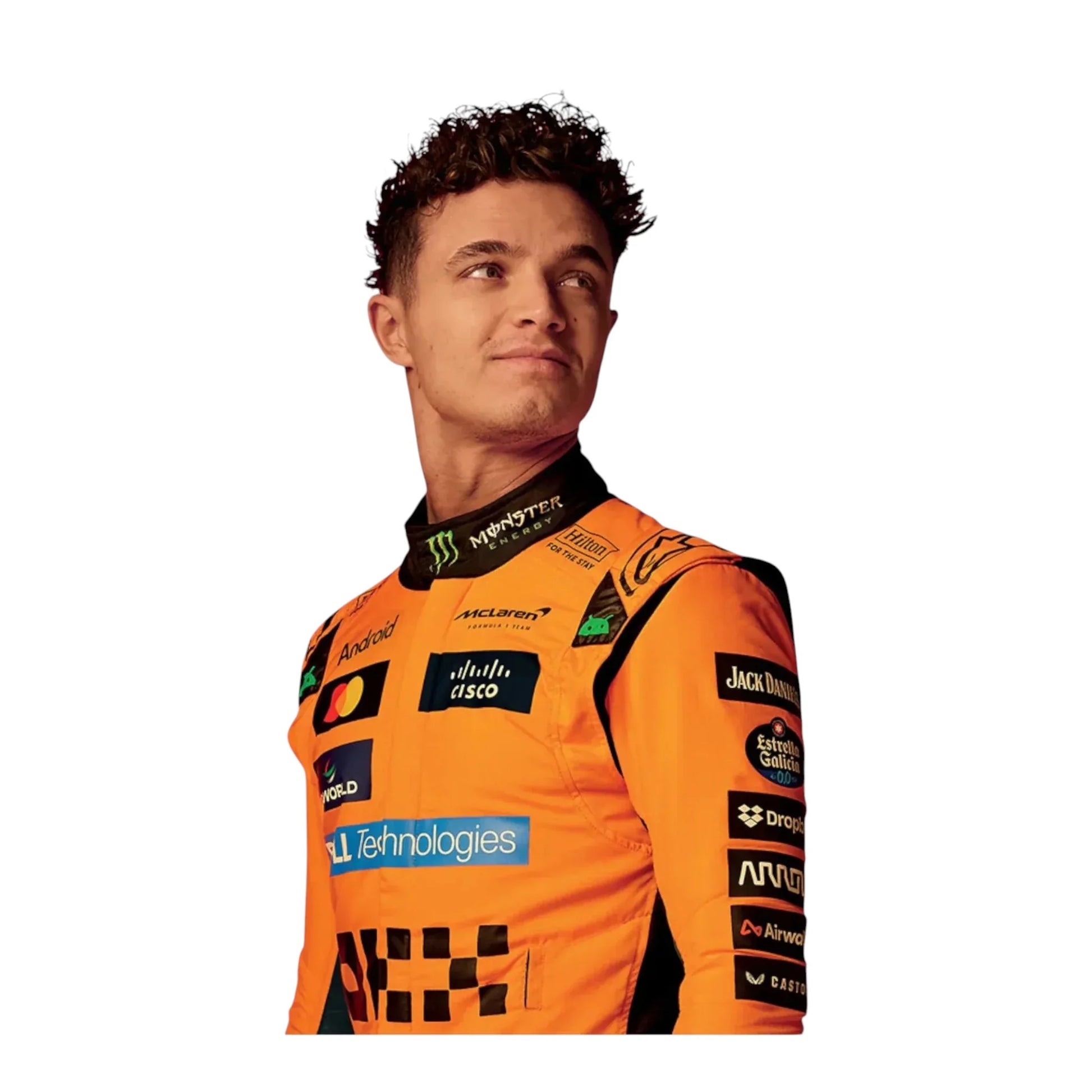 2025 McLaren Formula One race suit close up