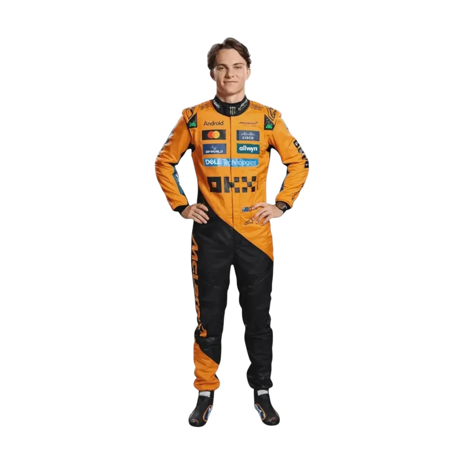 2025 McLaren Formula One race suit close up