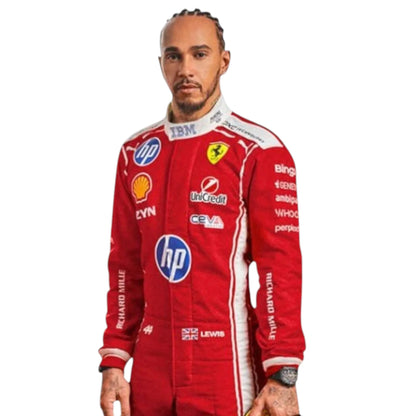 2026 Lewis Hamilton Ferrari HP F1 Replica Race Suit