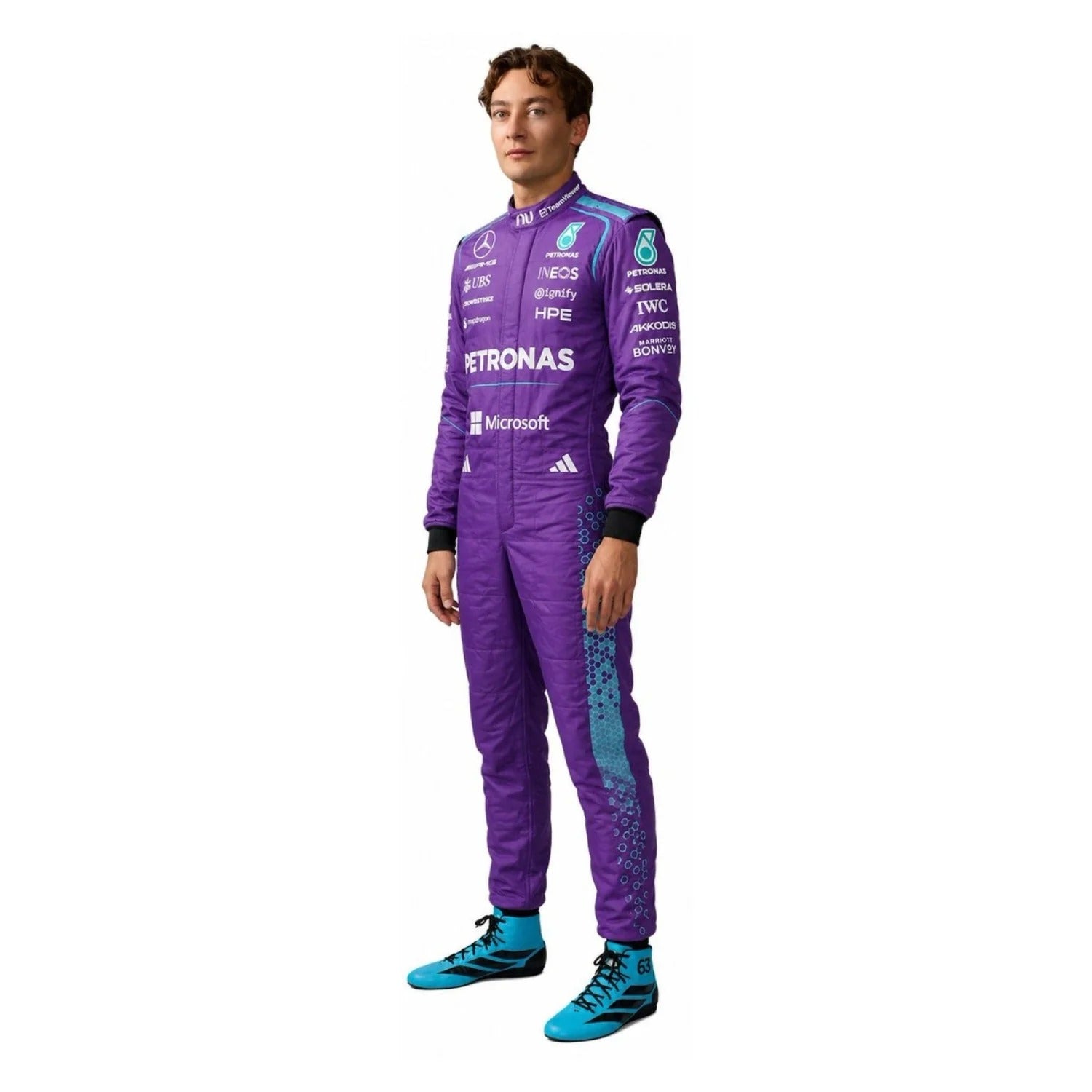 2026 Miami GP Mercedes F1 Racing Suit – Russell & Antonelli SpeedLine Racewear