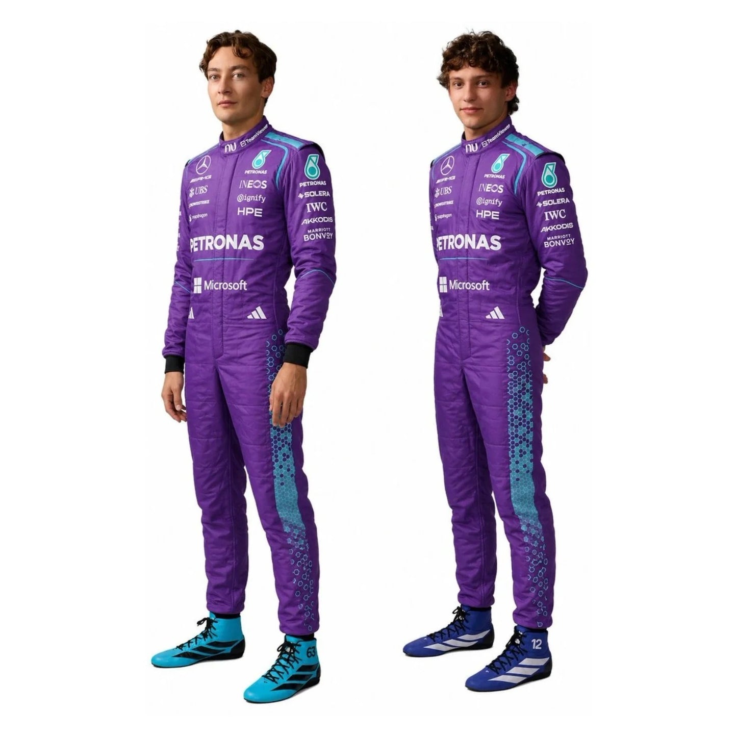 2026 Miami GP Mercedes F1 Racing Suit – Russell & Antonelli SpeedLine Racewear