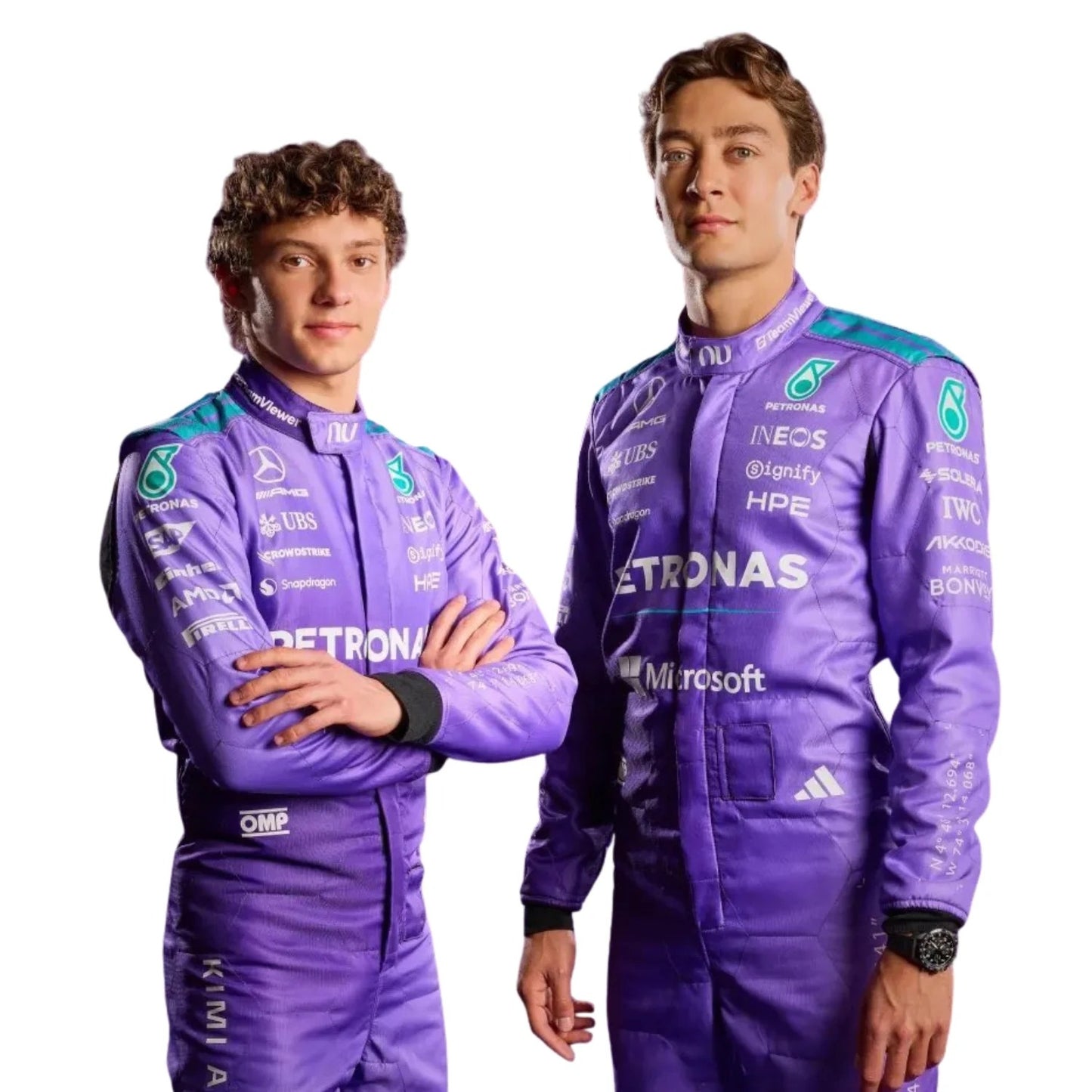 2026 Miami GP Mercedes F1 Racing Suit – Russell & Antonelli SpeedLine Racewear