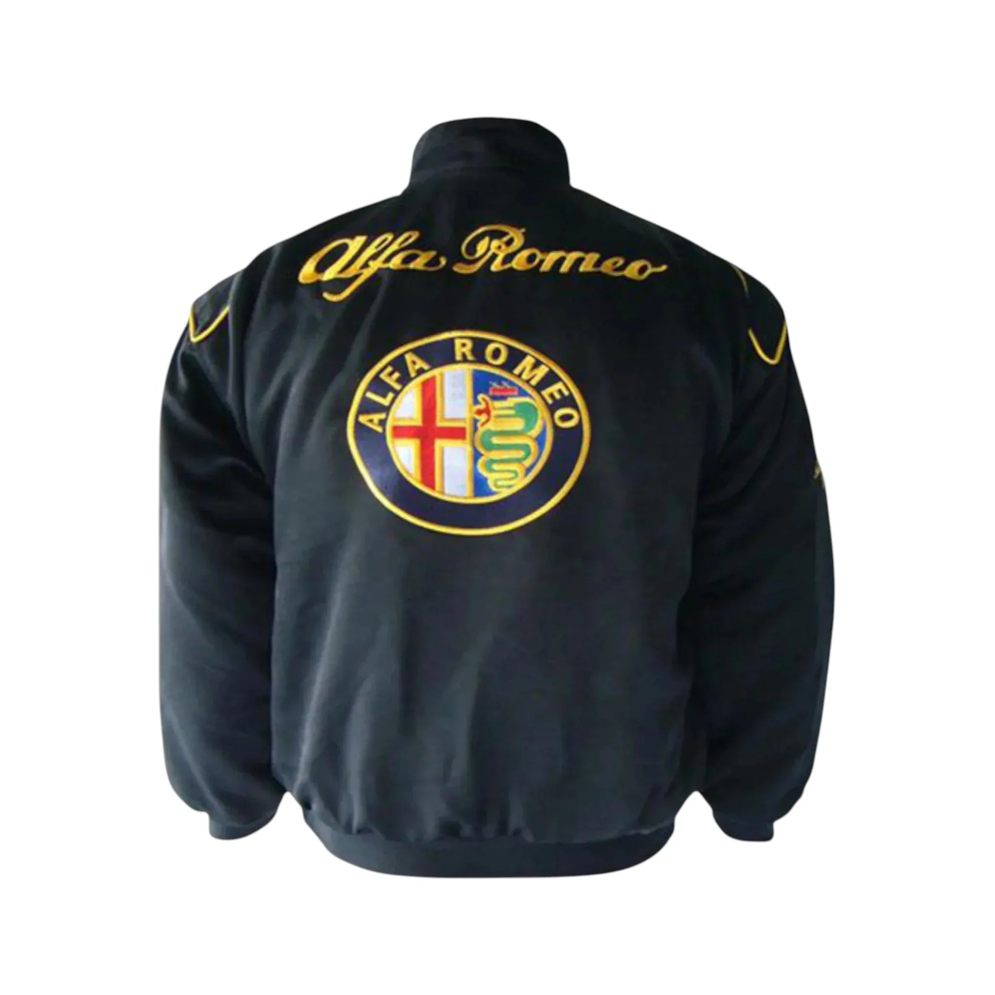 Alfa Romeo Black Vintage Racing Jacket – Classic Motorsport Style