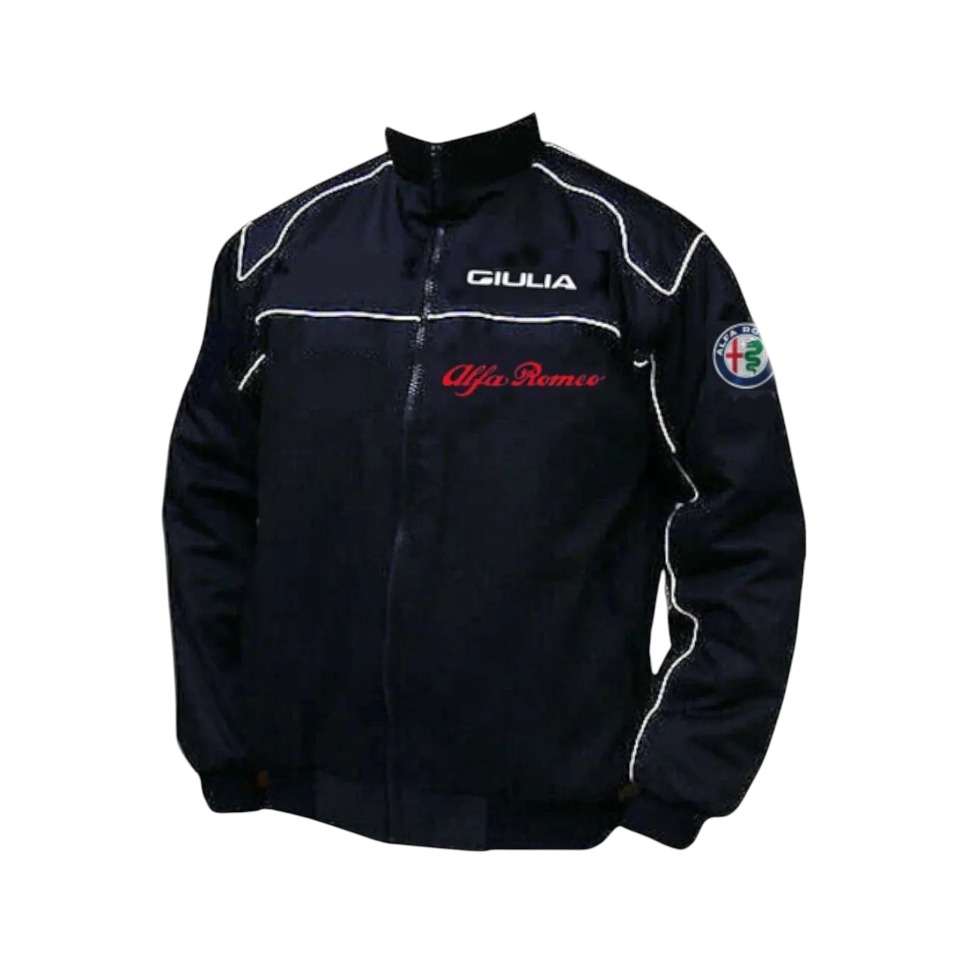 Alfa Romeo Giulia Black Vintage Racing Jacket – Italian Icon