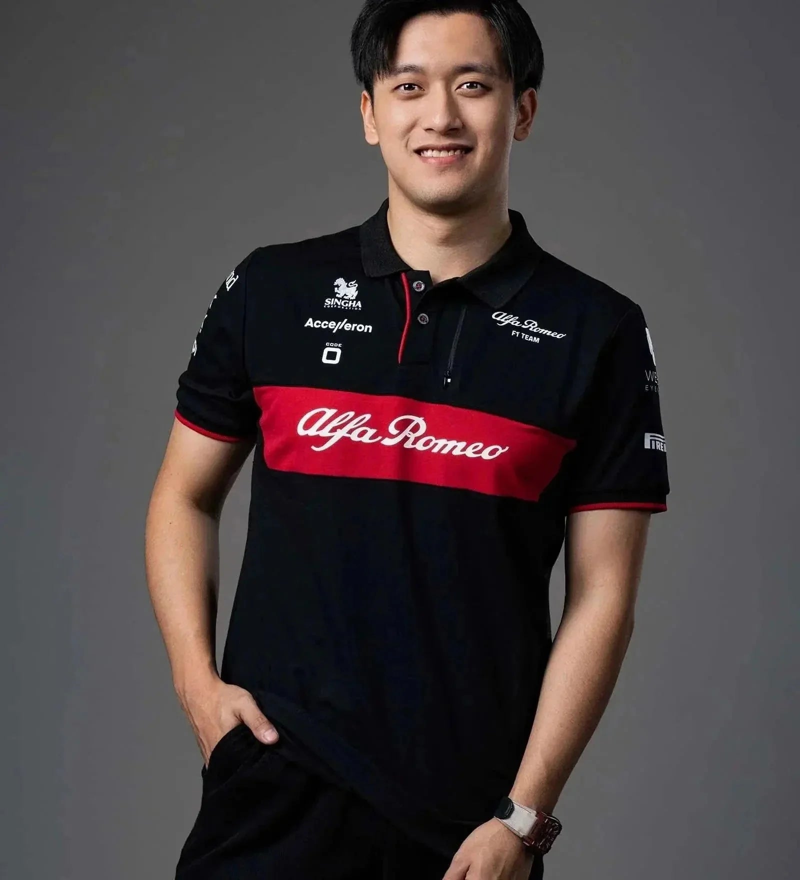 Alfa Romeo Men's Motorsport Polo Shirt Racing Edition 1