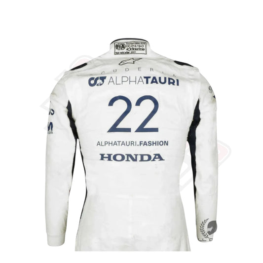 AlphaTauri F1 2021 Yuki Tsunoda suit back design