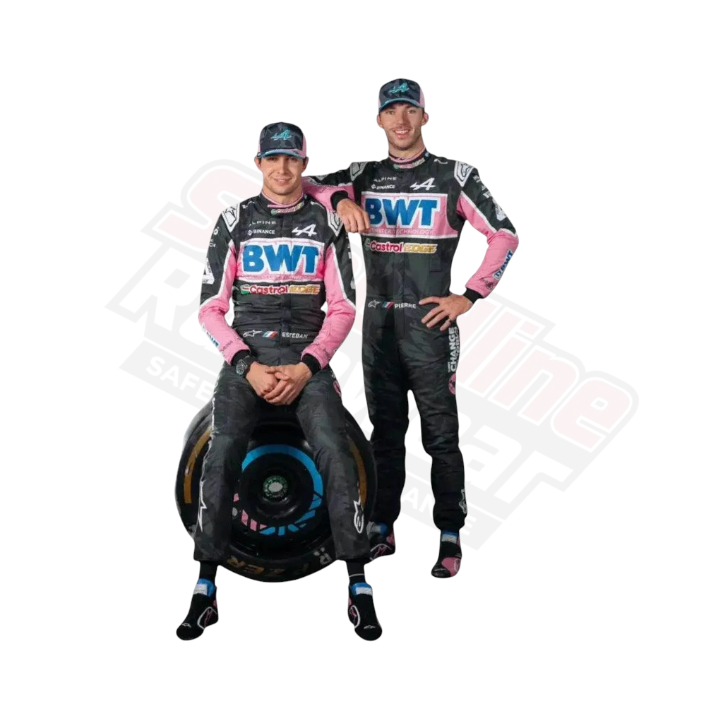 Alpine BWT F1 Racing Suit Fabric Close-Up