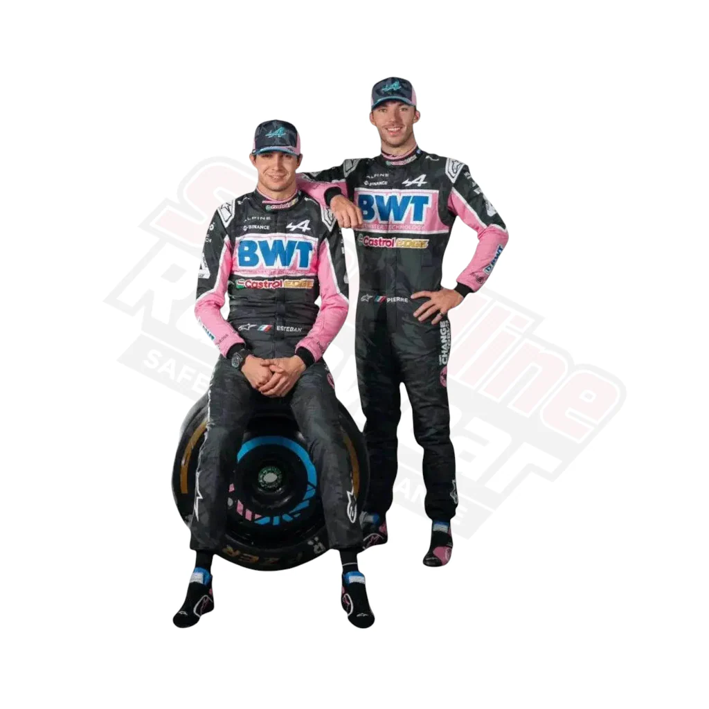 Alpine BWT F1 Racing Suit Fabric Close-Up