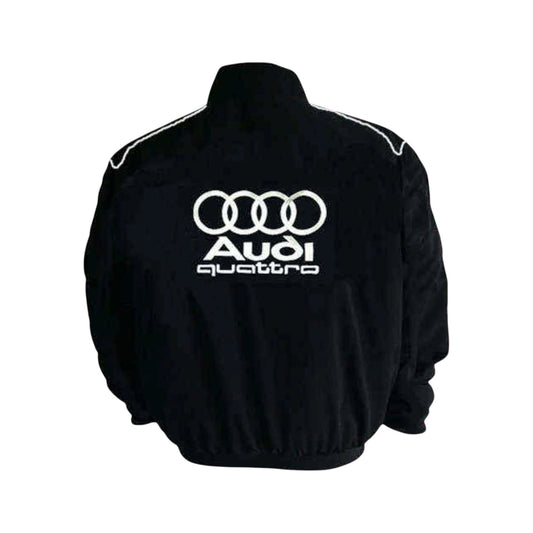 Audi Quattro Vintage Black & White Racing Jacket – Classic Motorsport