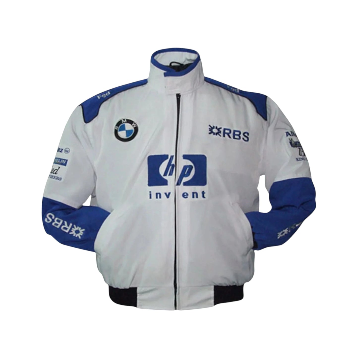 BMW F1 RBS Vintage Racing Jacket Royal Blue White