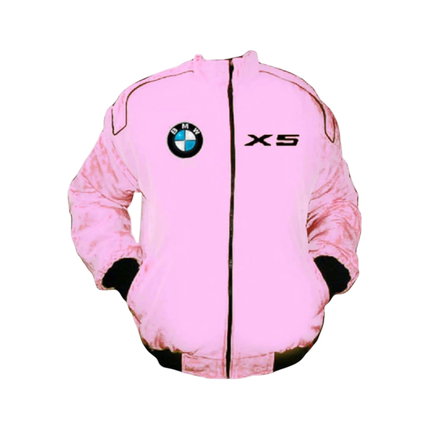 BMW X5 Vintage Racing Jacket Light Pink Replica Style