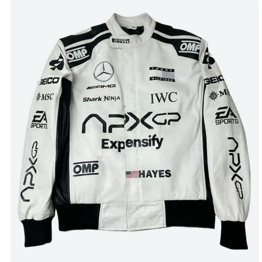 Brad Pitt F1 Black & White Racer Softshell Jacket | Motorsport Style