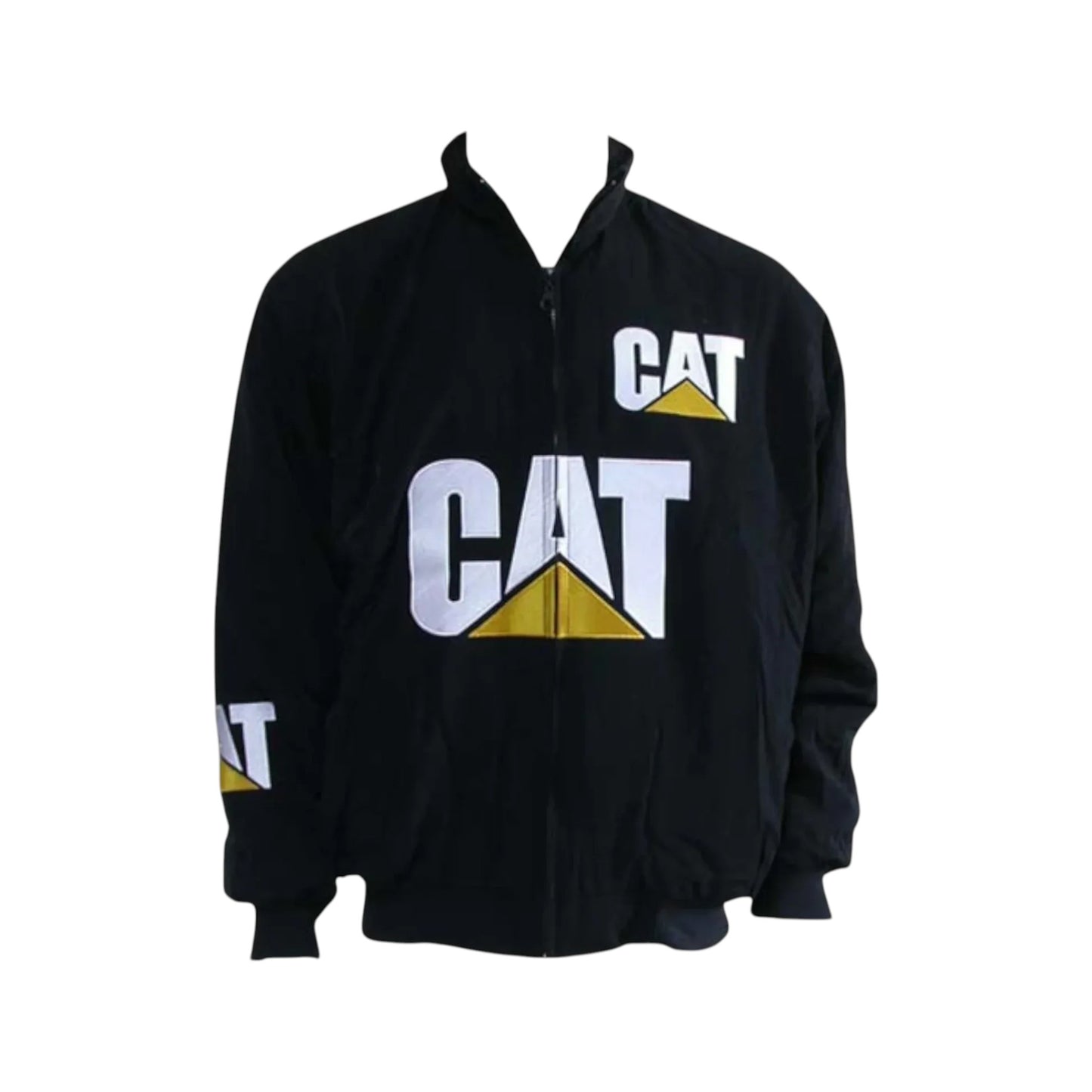 CAT Black Vintage Racing Jacket – Industrial Style