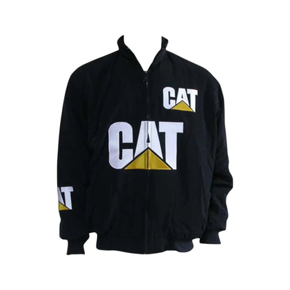 CAT Black Vintage Racing Jacket – Industrial Style
